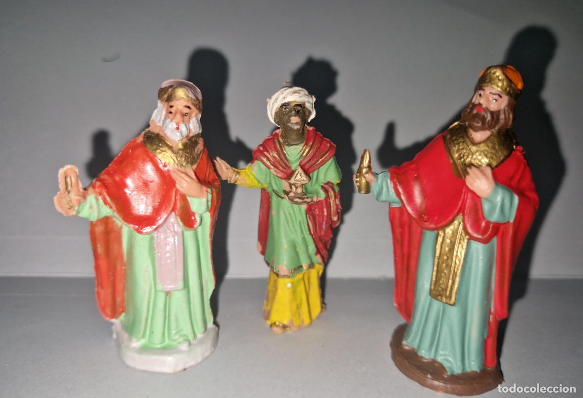 Figuras de Borracha e PVC: REYES MAGOS , FIGURAS BEL&Eacute;N A&Ntilde;OS 70 DE OLIVER / PESEBRE , NACIMIENTO, NAVIDAD , PESEBRISTAS