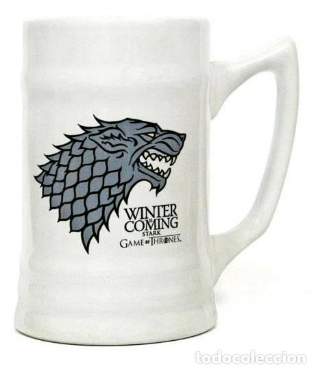 Figuras de Goma y PVC: Jarra de cerveza Stark Blanca - Juego de Tronos