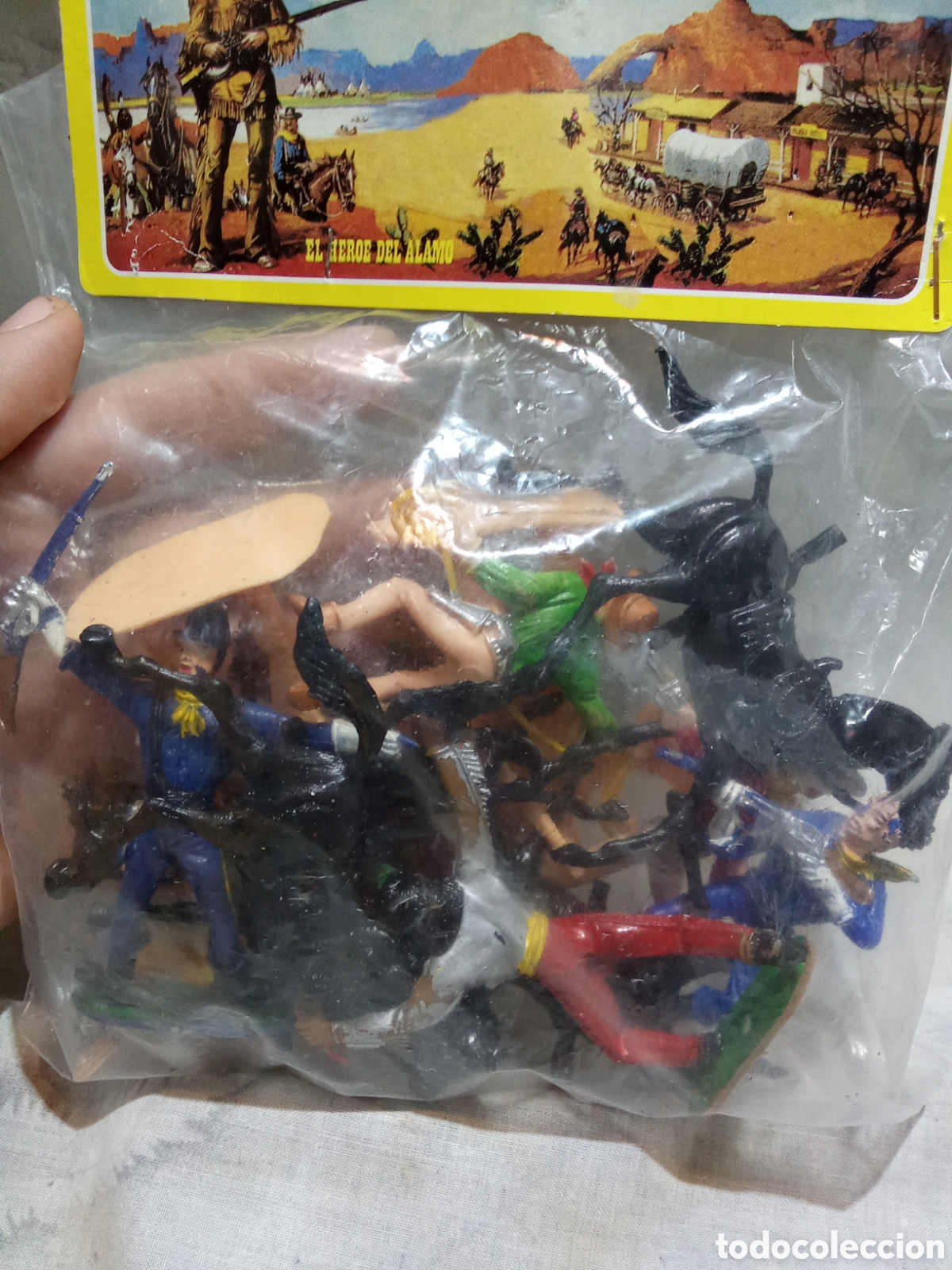 Figuras de goma y PVC: COMANSI, DAVY CROCKETT, EL H&Eacute;ROE DEL ALAMO EN BLISTER - Foto 2
