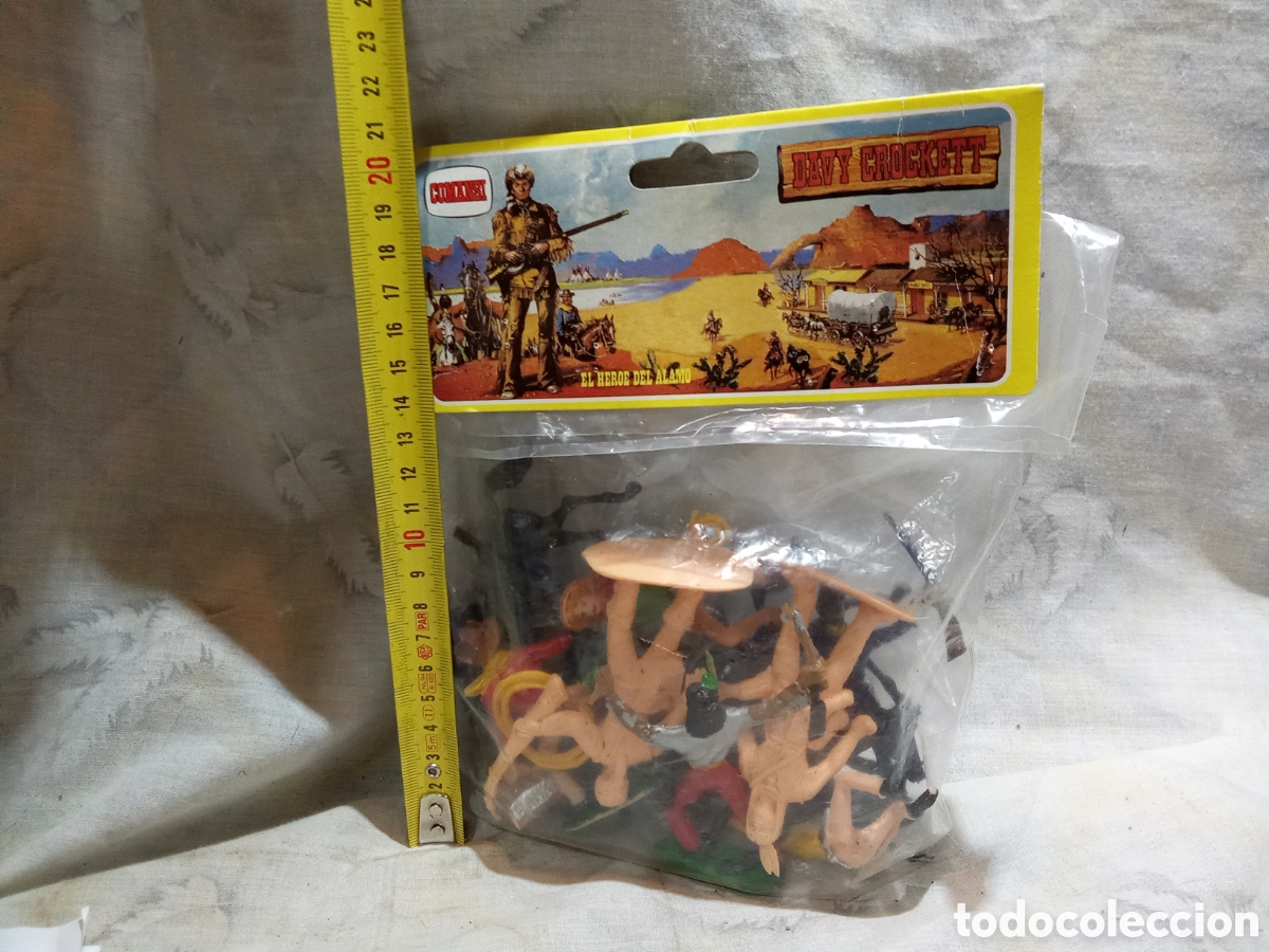 Figuras de goma y PVC: COMANSI, DAVY CROCKETT, EL H&Eacute;ROE DEL ALAMO EN BLISTER - Foto 4