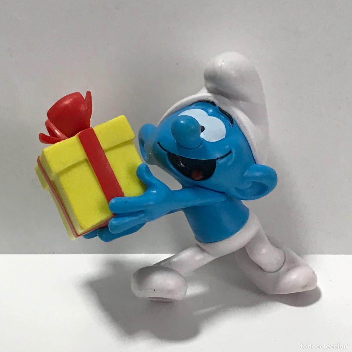 Figuras de Goma y PVC: PITUFO BROMISTA SMURFS 7 CMS