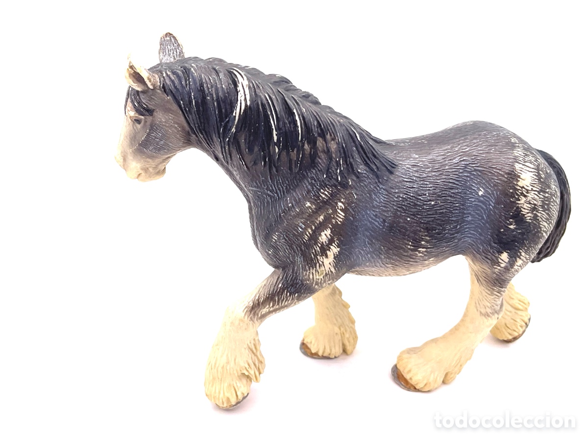 Figuras de goma y PVC: Figura de Caballo Percher&oacute;n . Marca Schleich. Germany - Foto 2