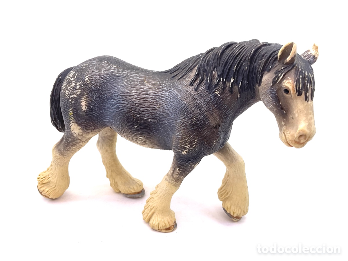 Figuras de goma y PVC: Figura de Caballo Percher&oacute;n . Marca Schleich. Germany - Foto 1