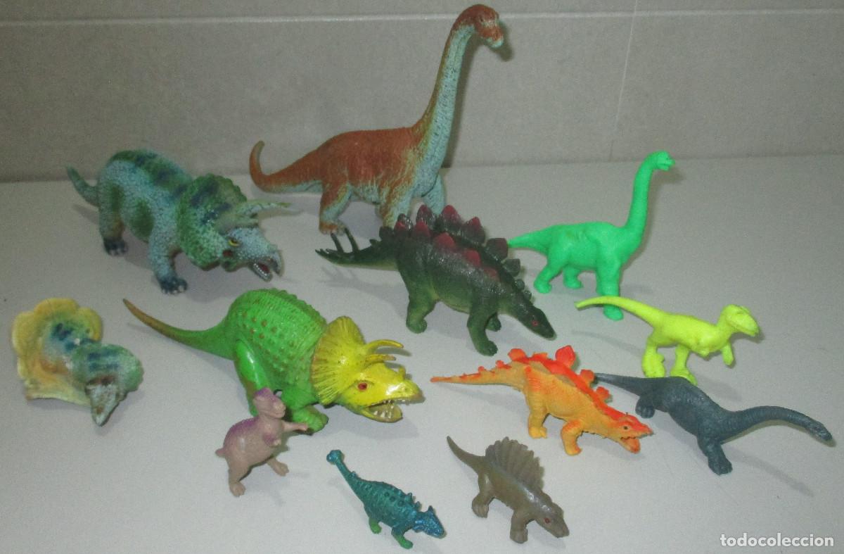 Figuras de Goma y PVC: Lote 12 dinosaurios de goma PVC