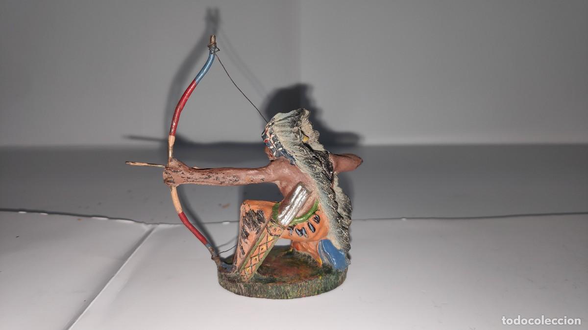 Figuras de goma y PVC: Figura de indio con arco Elastolin (1930) - Foto 2