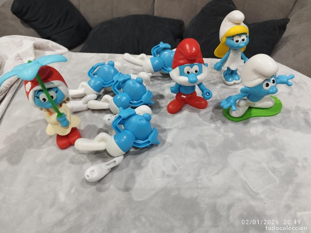 Figuras de goma y PVC: Figuras Pitufos Burger King 13cm - Foto 1