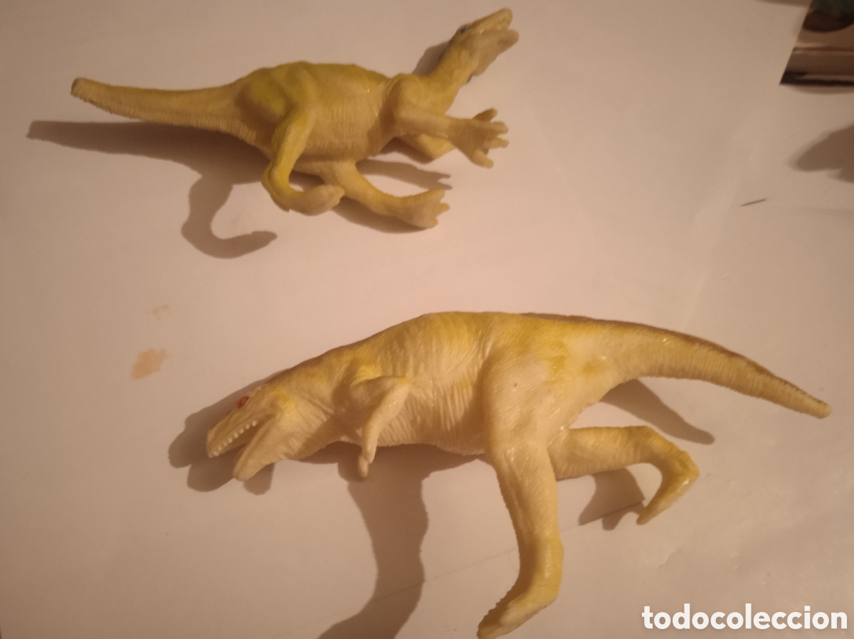 Figuras de goma y PVC: DOS DINOSAURIOS GOMA - Foto 1