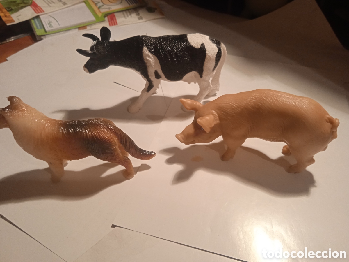 Figuras de goma y PVC: TRES ANIMALES GRANJA - Foto 1