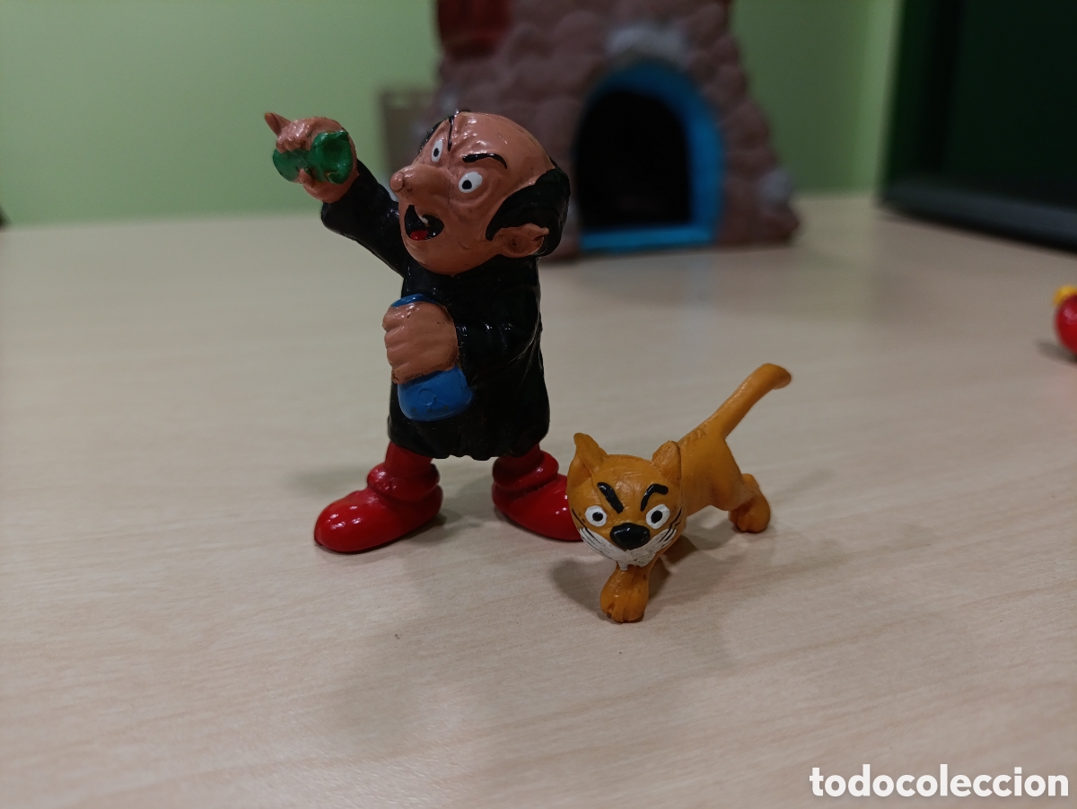 Figuras de goma y PVC: Figuras Gargamel y Azrael - Foto 1