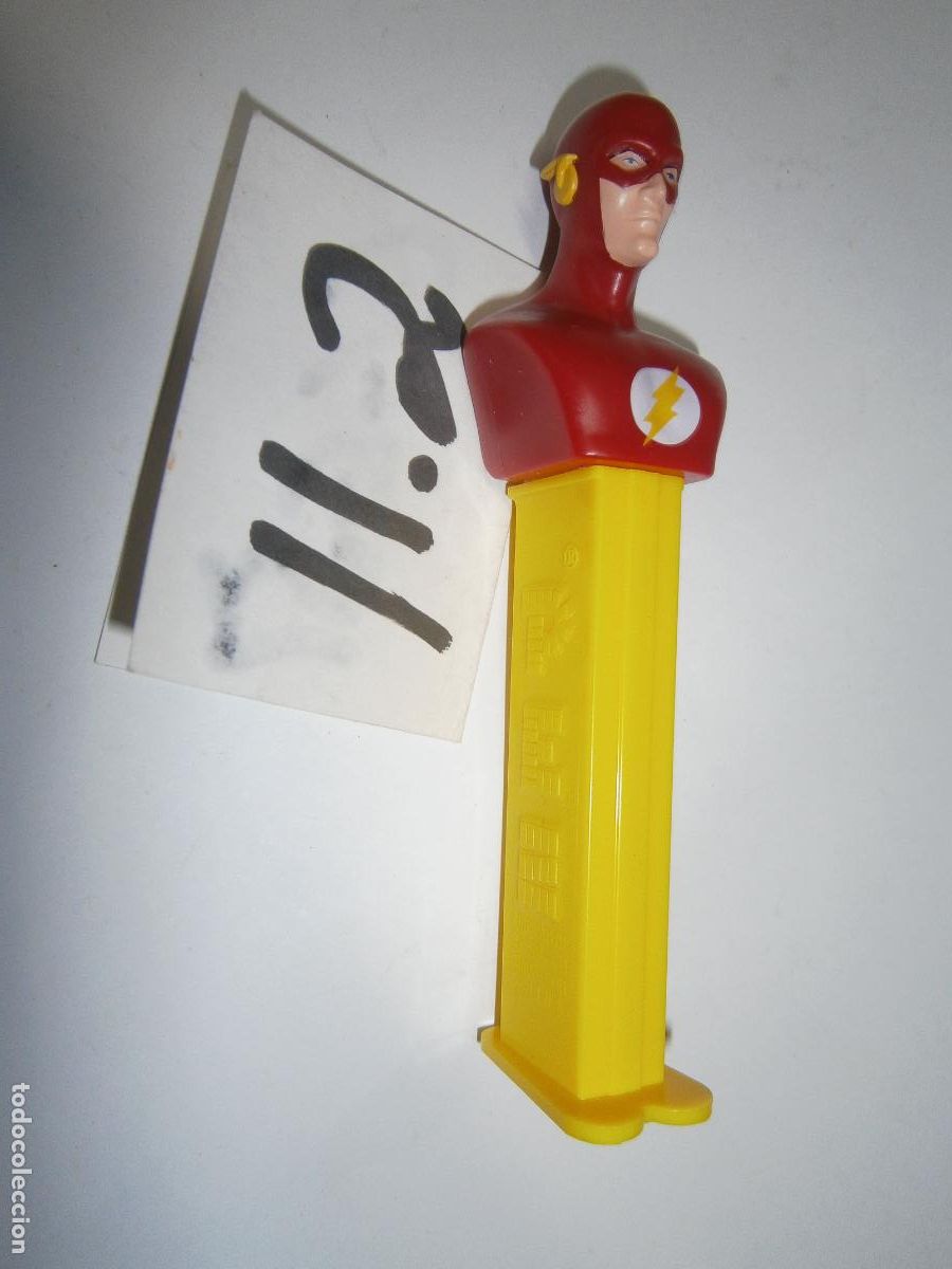 Figuras de goma y PVC dispensador PEZ: DOSIFICADOR PEZ - SUPER HEROE - Foto 1