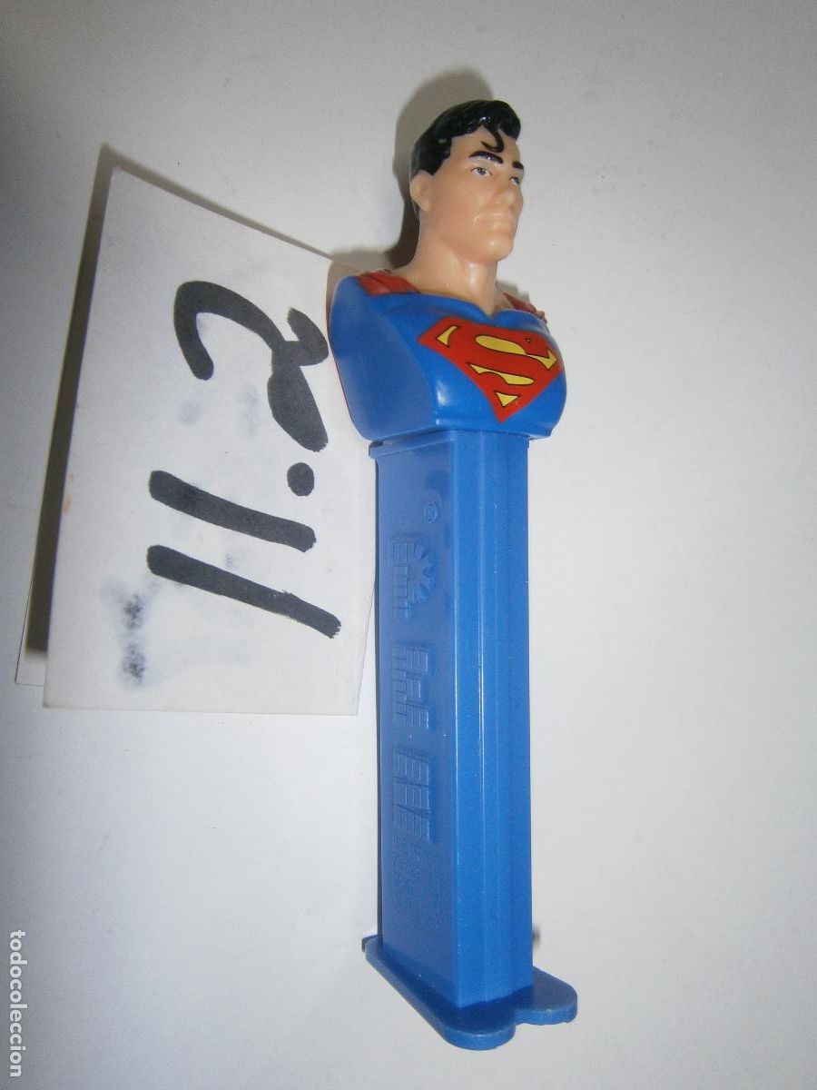 Figuras de goma y PVC dispensador PEZ: DOSIFICADOR PEZ - SUPER HEROE - Foto 1
