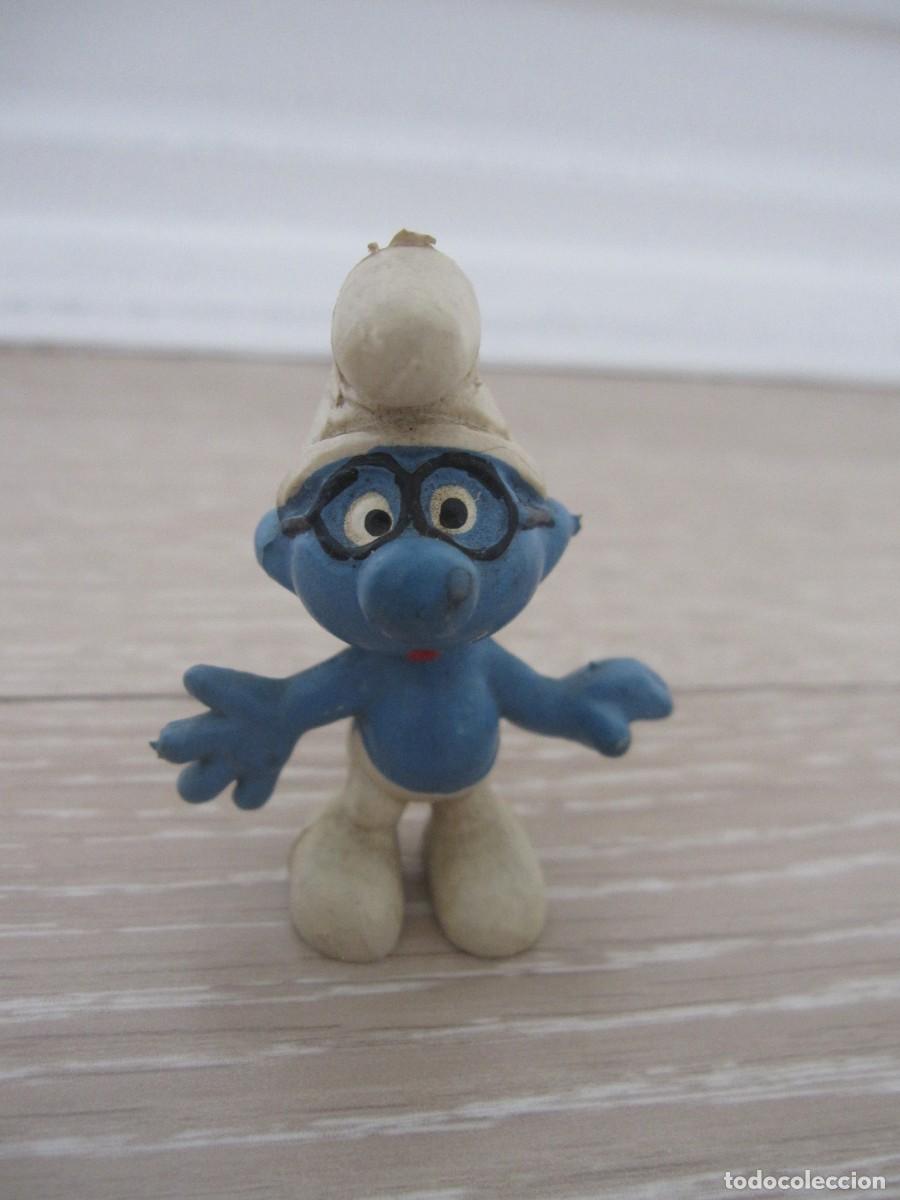 Figuras de goma y PVC: PITUFO CON GAFAS. SIN MARCA - Foto 1