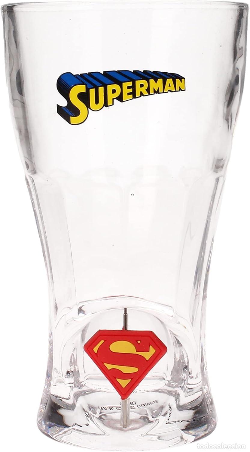 Figuras de goma y PVC: Vaso con Emblema 3D Giratorio Superman - DC COMICS - Foto 1