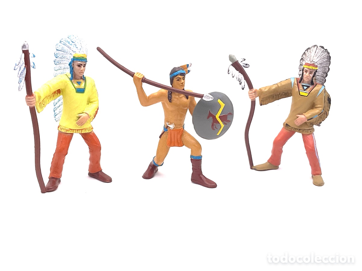 Figuras de goma y PVC: FIGURAS DEL OESTE COMANSI. GUERREROS INDIOS . IV EPOCA DE COMANSI. - Foto 2