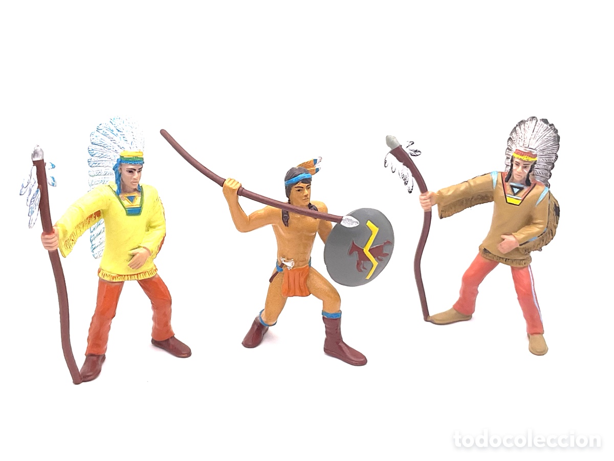 Figuras de goma y PVC: FIGURAS DEL OESTE COMANSI. GUERREROS INDIOS . IV EPOCA DE COMANSI. - Foto 1