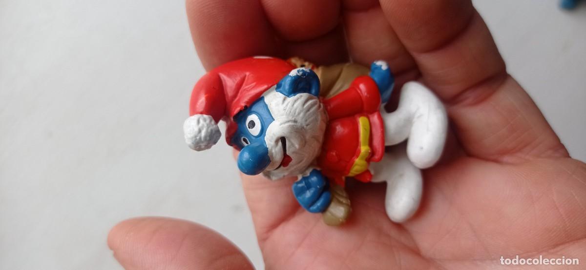 Antigua figura de pvc de Papa Pitufo Papa Noel de Peyo