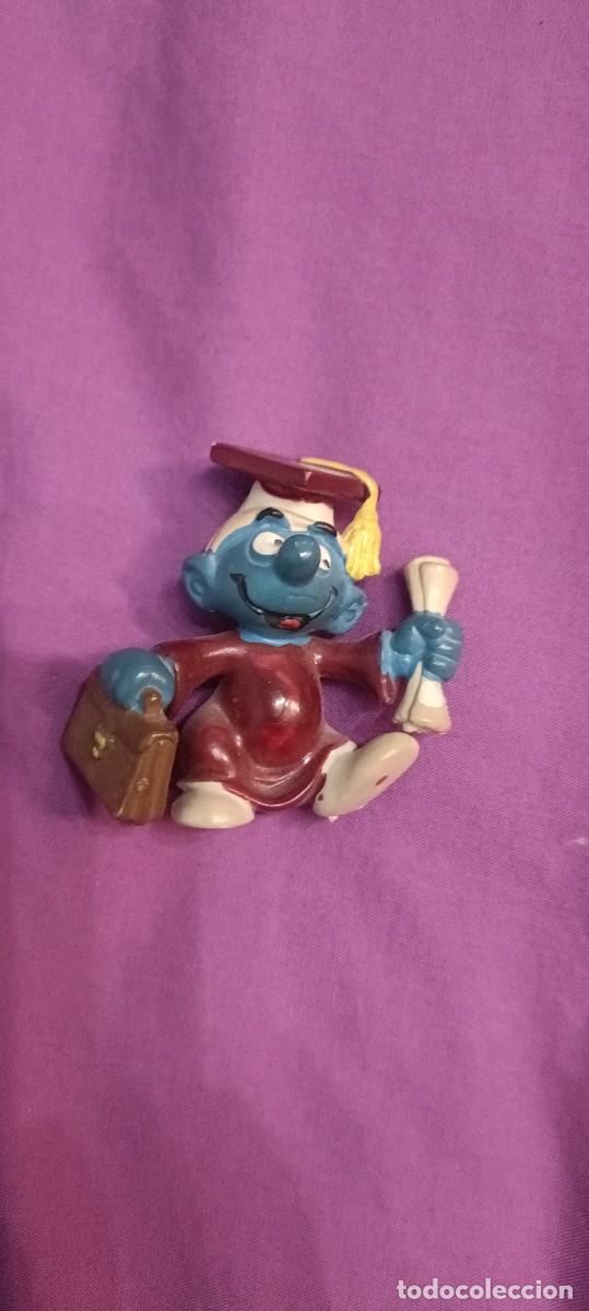 Figuras de goma y PVC: Pitufo graduaci&oacute;n Peyo - Foto 1