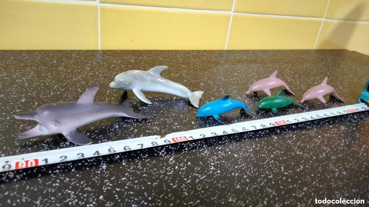 Figuras de goma y PVC: SEIS FIGURAS DE PVC-DELFINES - Foto 1