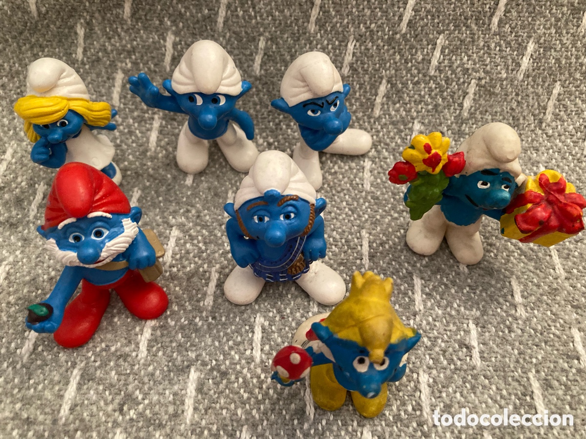 Figuras de goma y PVC: Figuras de PvC lote de Pitufos - Foto 4