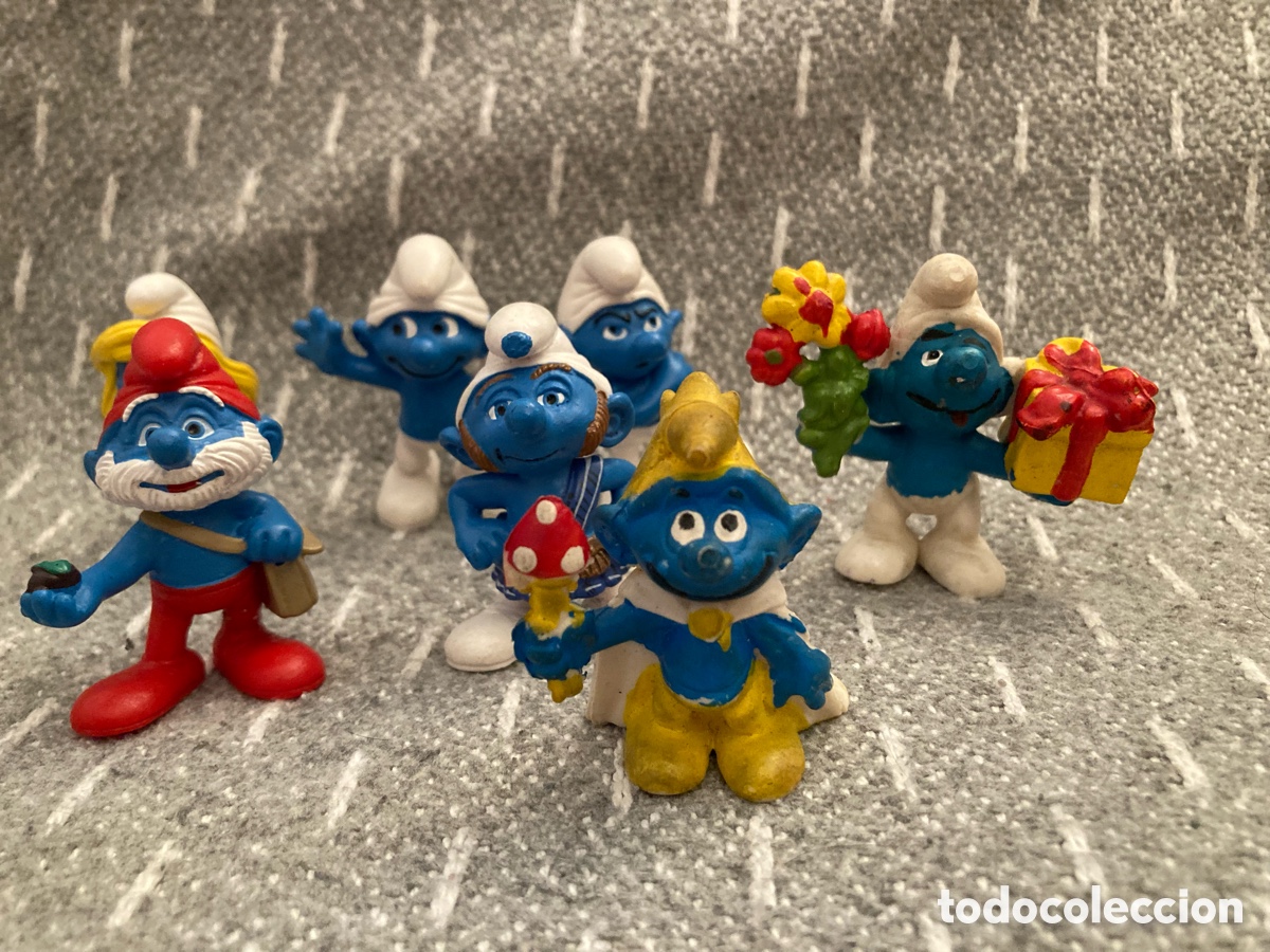 Figuras de goma y PVC: Figuras de PvC lote de Pitufos - Foto 5