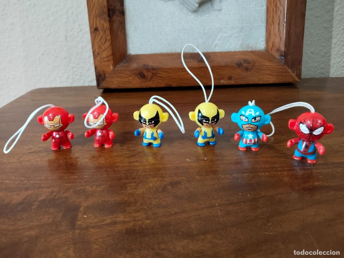 Figuras de goma Kinder: 6 figuras K&iacute;nder de Marvel. - Foto 1