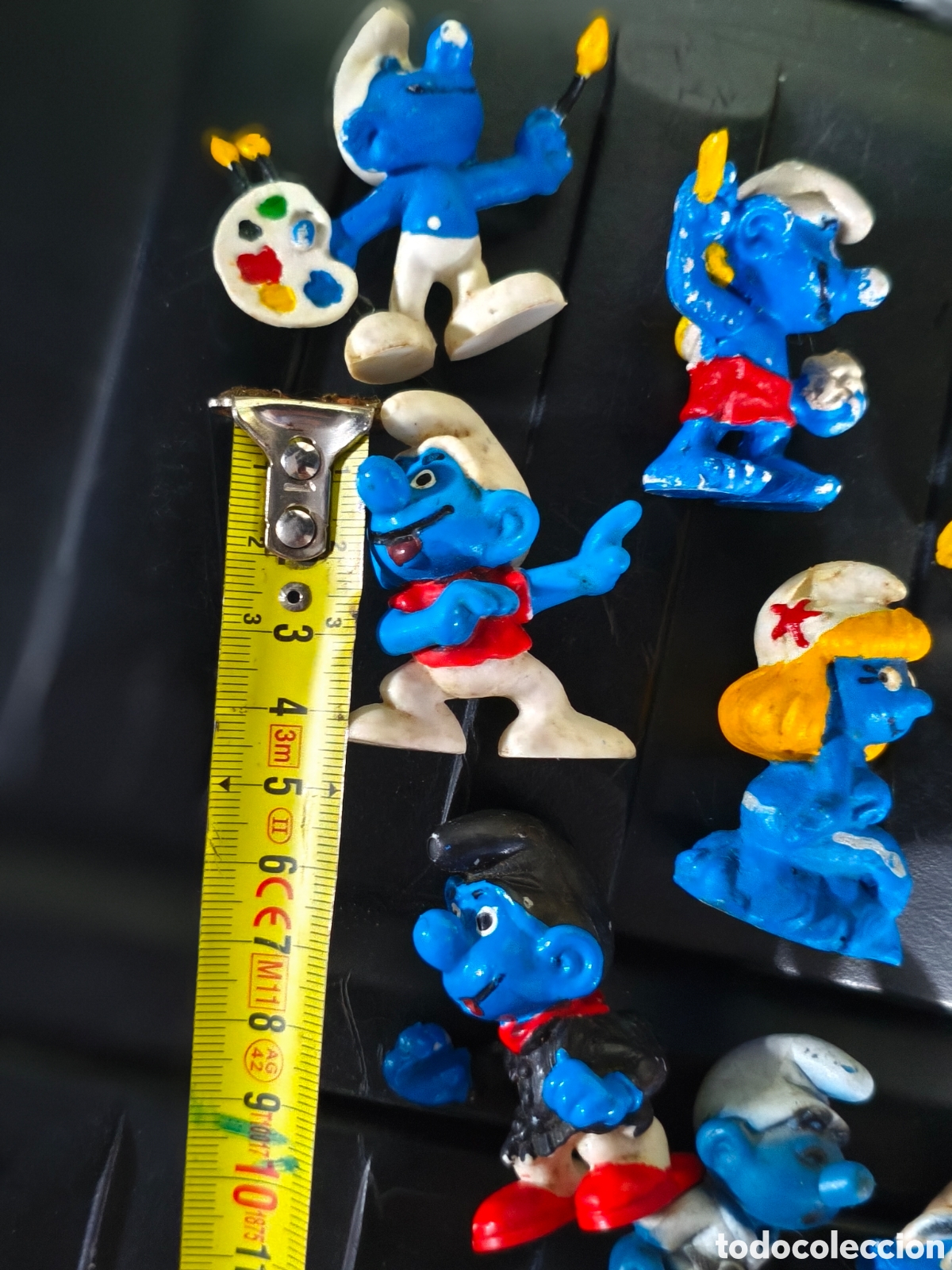 Figuras de goma y PVC: Pitufos lote 27 m&aacute;s accesorios - Foto 4