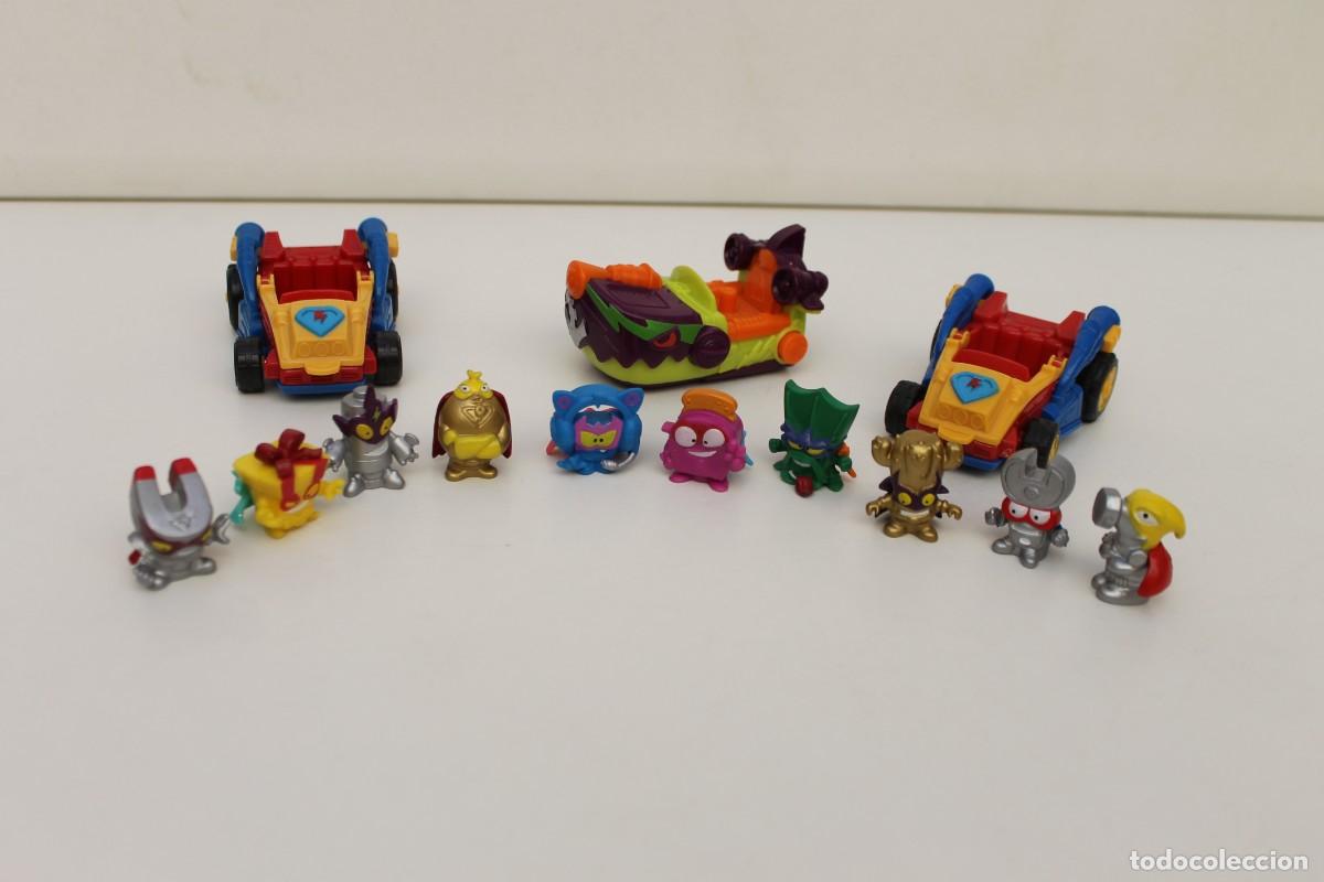 Figuras de Goma y PVC: LOTE DE 10 FIGURA DE GOMA SUPERZING SUPERTHINGS Y 3 VEHICULOS.