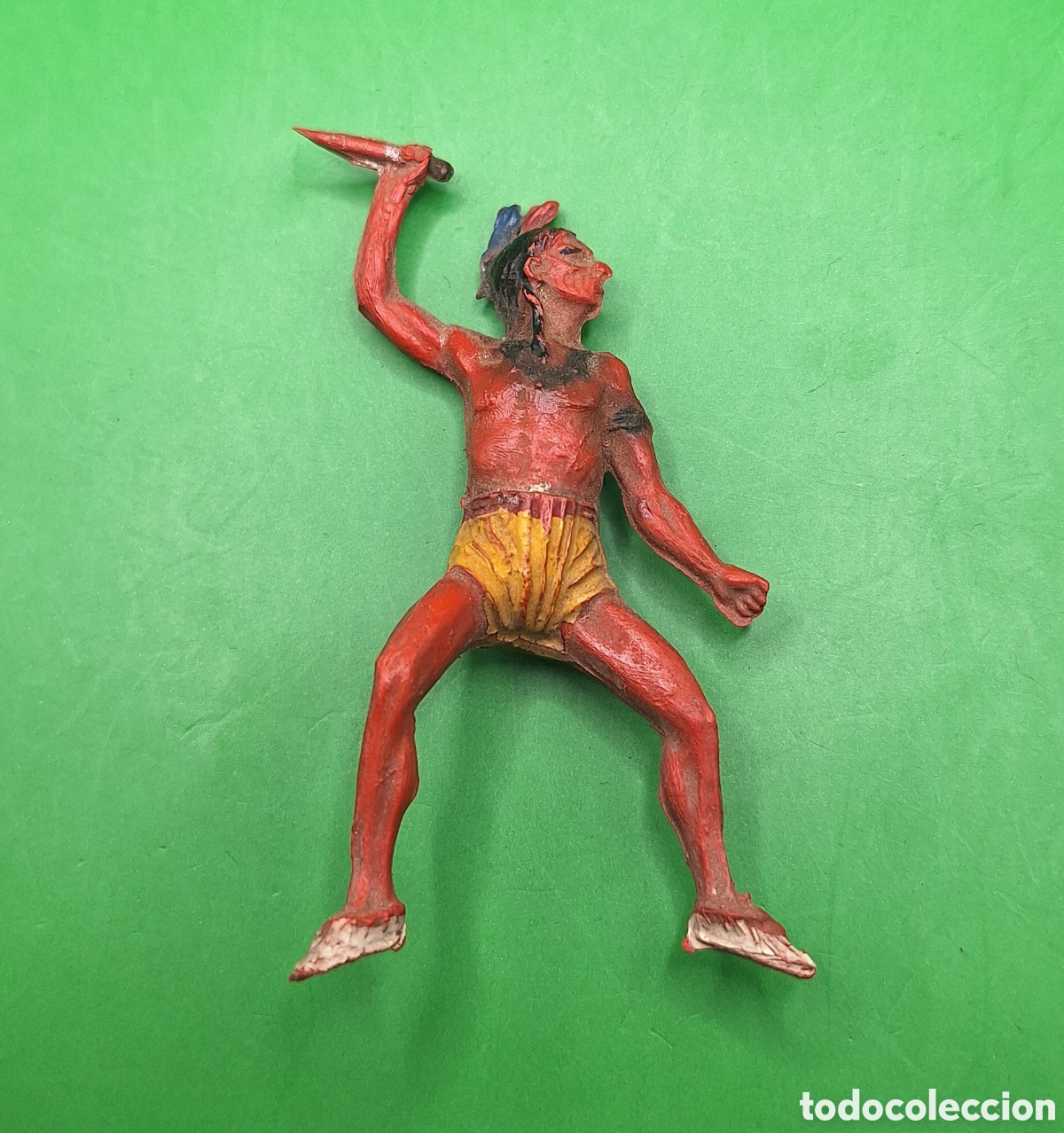 Figuras de goma y PVC: Pareja de Indios Piel Roja y Caballo Pech - Foto 8