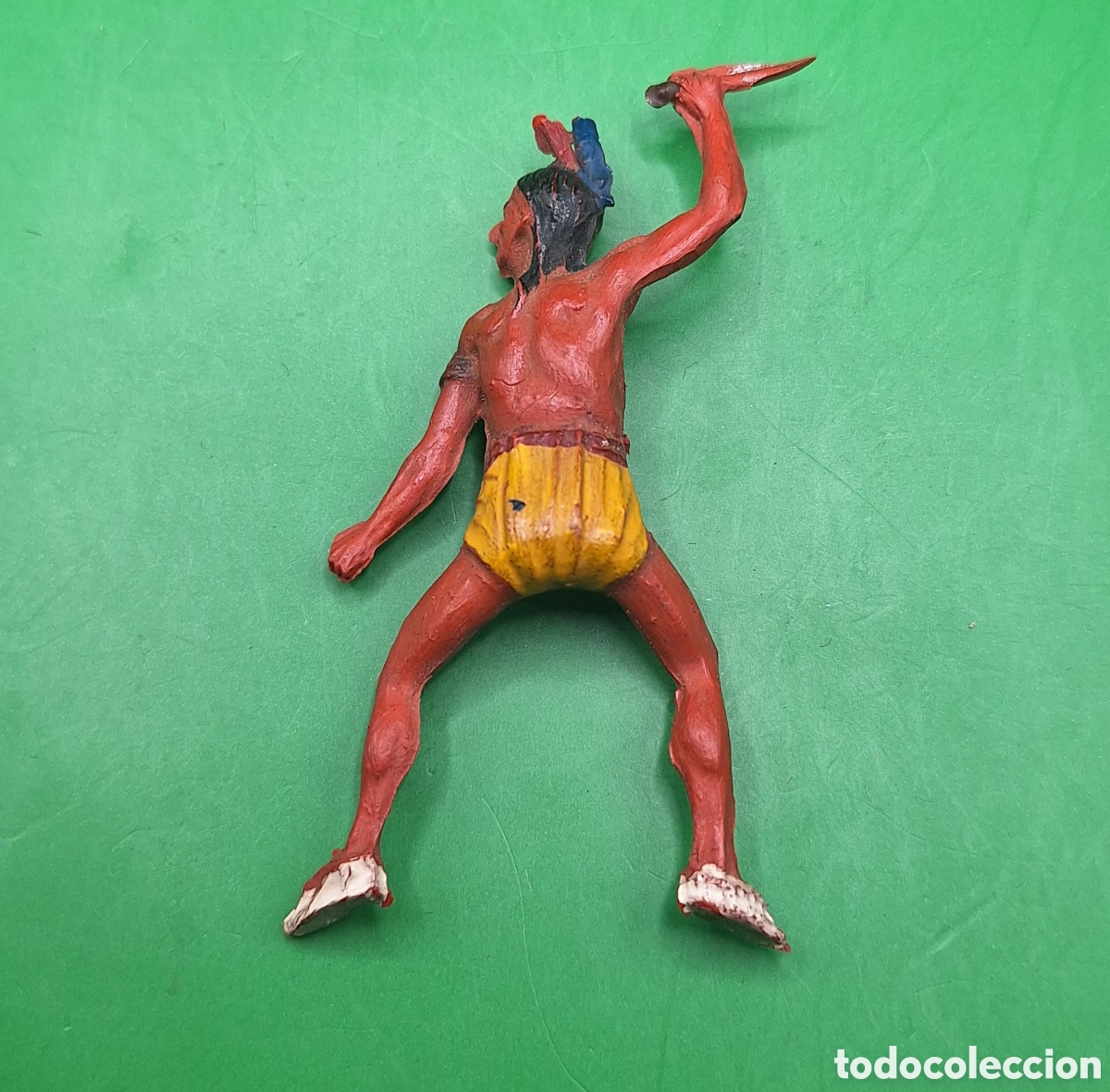 Figuras de goma y PVC: Pareja de Indios Piel Roja y Caballo Pech - Foto 9