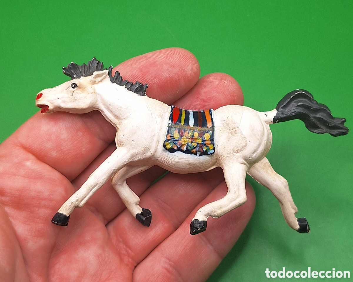Figuras de goma y PVC: Pareja de Indios Piel Roja y Caballo Pech - Foto 15