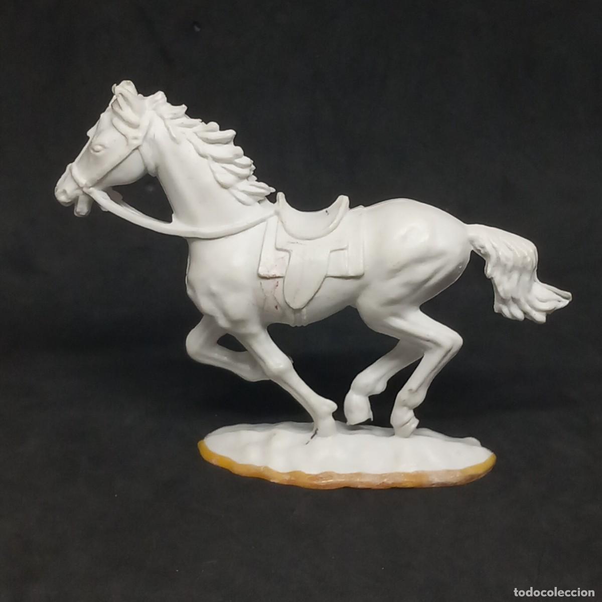 Figuras de Goma y PVC: COFALU SERIE OESTE MADE IN FRANCE CABALLO COWBOY VAQUERO BLANCO ORIGINAL A&Ntilde;OS 70 PTOY