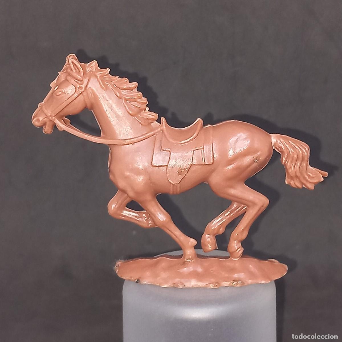 Figuras de Goma y PVC: COFALU SERIE OESTE MADE IN FRANCE CABALLO COWBOY VAQUERO MARR&Oacute;N PL&Aacute;STICO DURO ORIGINAL A&Ntilde;OS 70 PTOY
