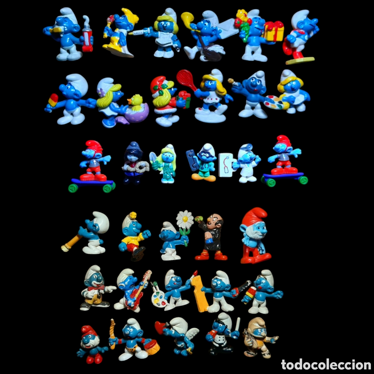 Figuras de Goma y PVC: Lote de Figuras PVC de los Pitufos