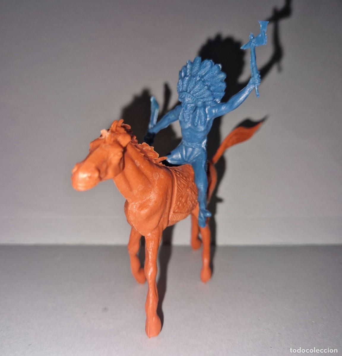Figuras de goma y PVC: INDIO CON CABALLO, JEFE INDIO - Foto 1