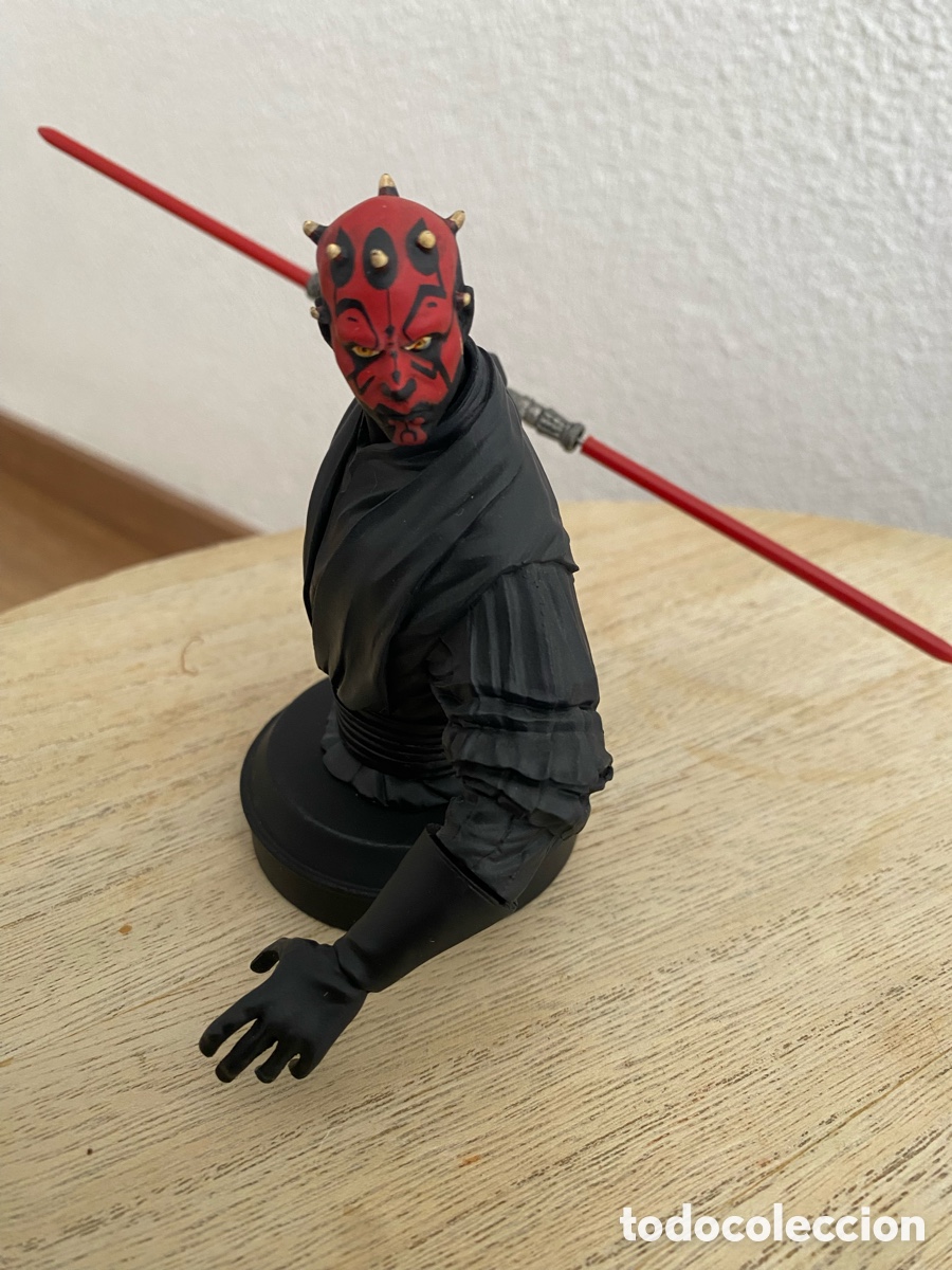 Figuras de goma y PVC: DARTH MAUL-STAR WARS BUSTOS DE COLECCI&Oacute;N - Foto 2