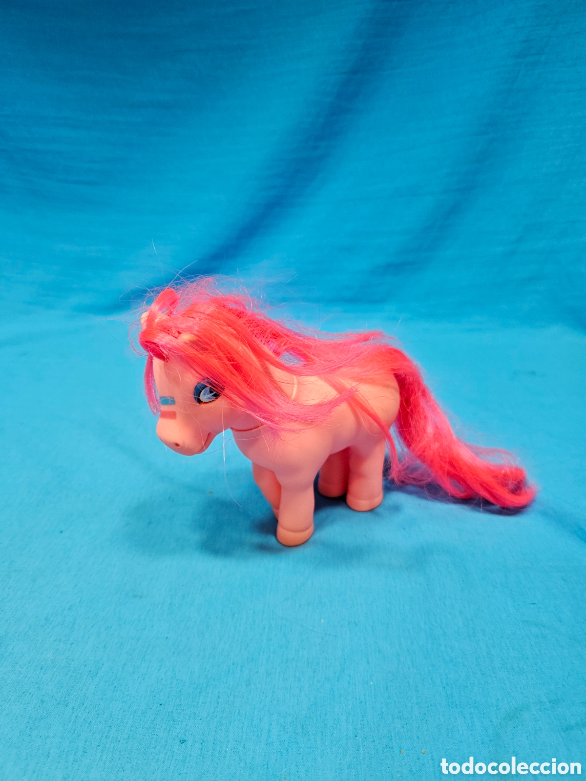 Figuras de Goma y PVC: MI LITTLE PONI. MI PEQUE&Ntilde;O PONI. ROSA CON RALLAS Y CIRCULOS DE COLORES . FAMOSA