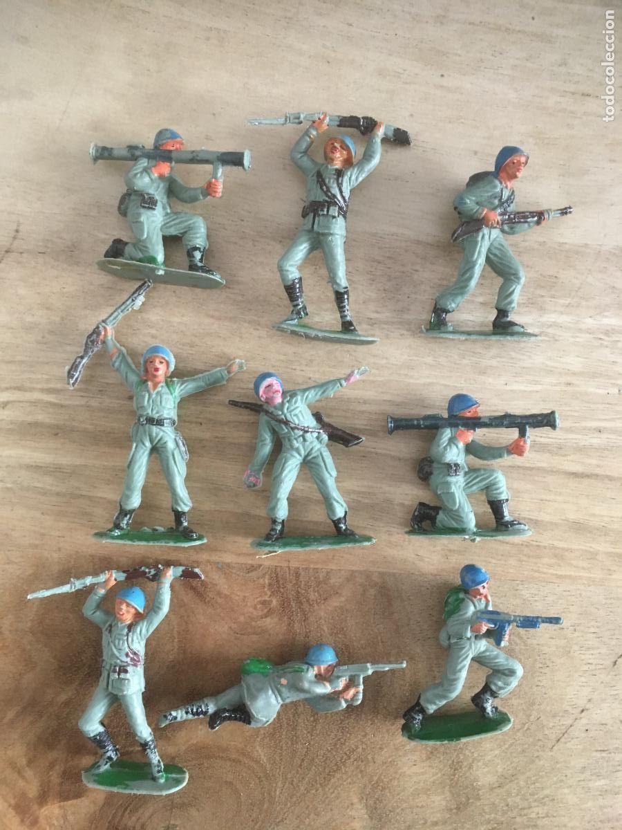 Figuras de Goma y PVC: cascos azules jecsan 10 figuras plastico