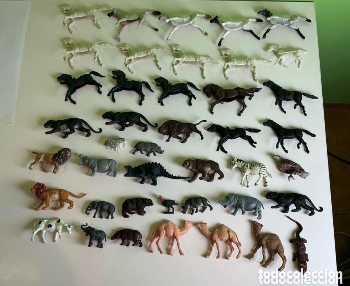 Figure di Gomma e PVC: Lote de 42 figuras de animales jecsan. Reamsa &bull;...ver todas fotos