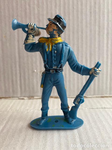 Figuras de Goma y PVC: Soldado corneta Federal, Nordista.Oeste, Western. Comansi