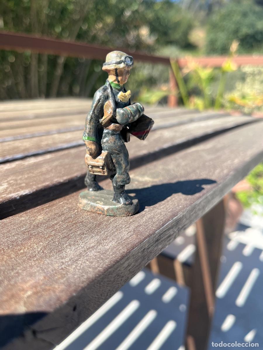 Figurines en Caoutchouc et PVC: 7 cm Polic&iacute;a motorista alem&aacute;n 2gm Elastolin Lineol masa de composici&oacute;n polizeibiker