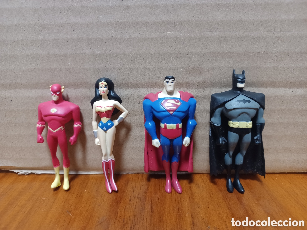 Rubber and PVC Figures: 4 figuras mu&ntilde;ecos pvc super h&eacute;roes