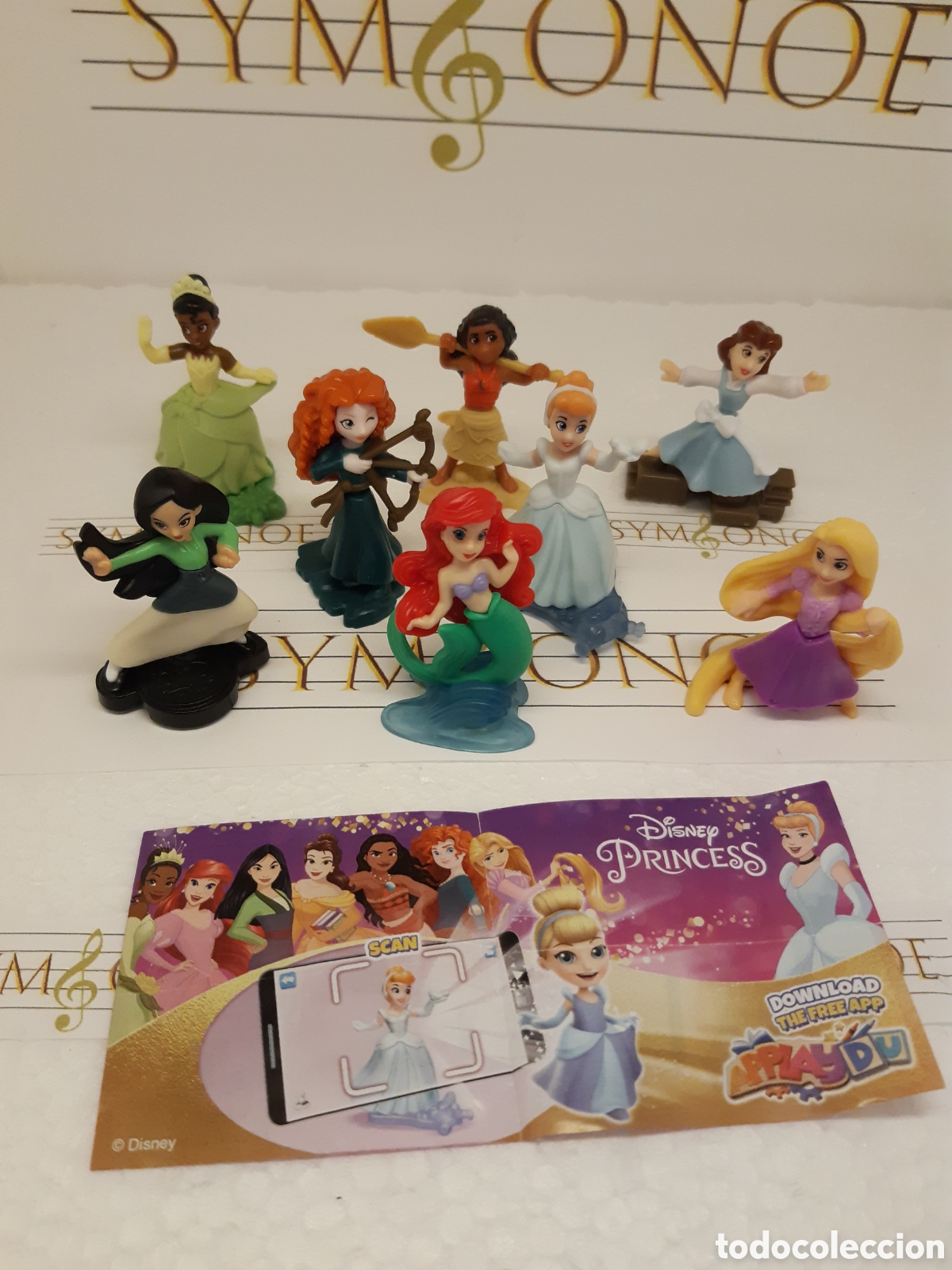 Kinder Figures: Colecci&oacute;n completa kinder sorpresa princesas Disney Bella Sirenita Mulan Cenicienta Brave