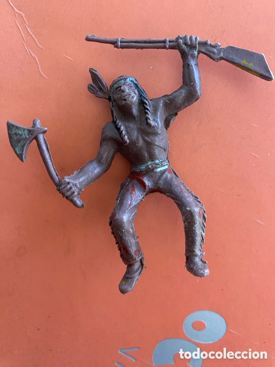 Figuras de goma y PVC: Jinete apache Lafredo a&ntilde;os 60 - Foto 1