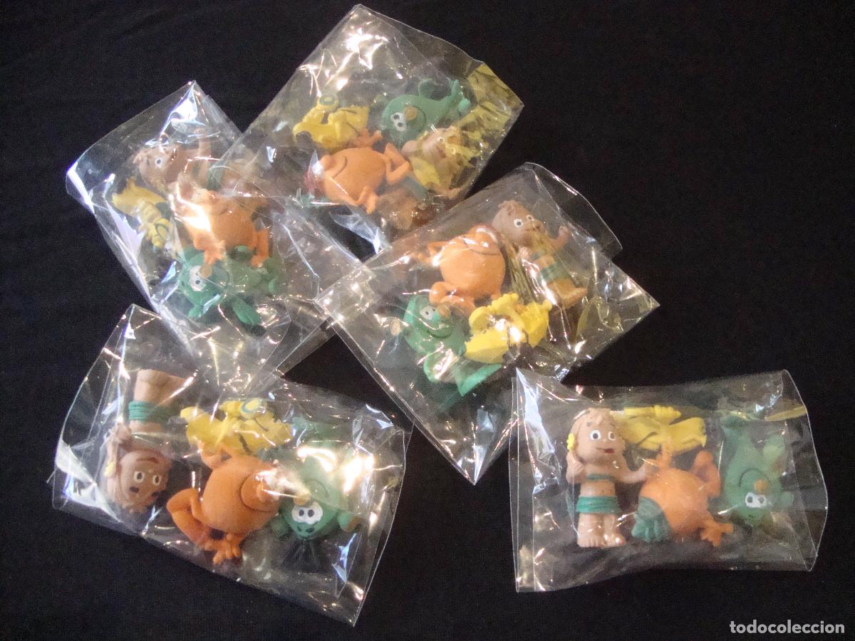 Figuras de Goma y PVC: LOTE DE 5 BOLSAS DE 4 FIGURAS FRUITTIS FRUITIS EN GOMA