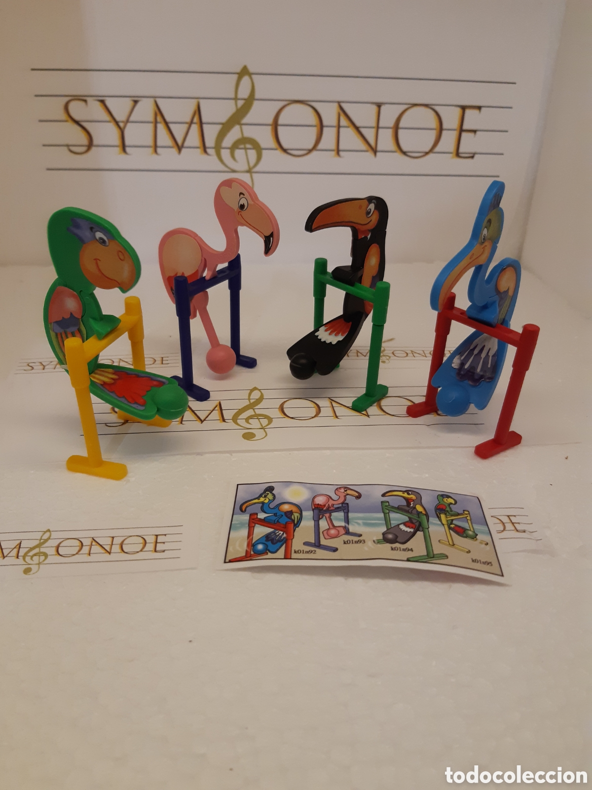 Figure di Gomma e PVC: Serie pel&iacute;cano tucan Loro kinder Sorpesa k01 N92 N93 N94 N95