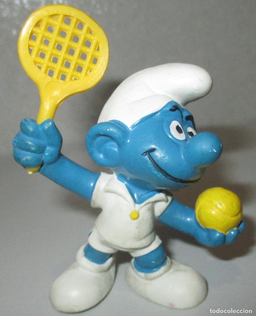Figuras de Goma y PVC: Figura PVC PITUFO Tenista pitufos smurf Smurfs Schlumpf Schlumpfe Puff Peyo SCHLEICH