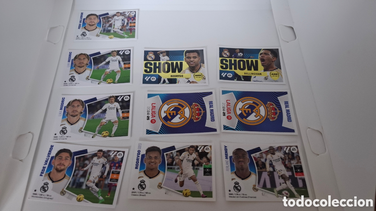 Figuras de Goma y PVC: LOTE CROMOS LIGA ESTE 2024 2025 REAL MADRID SIN PEGAR