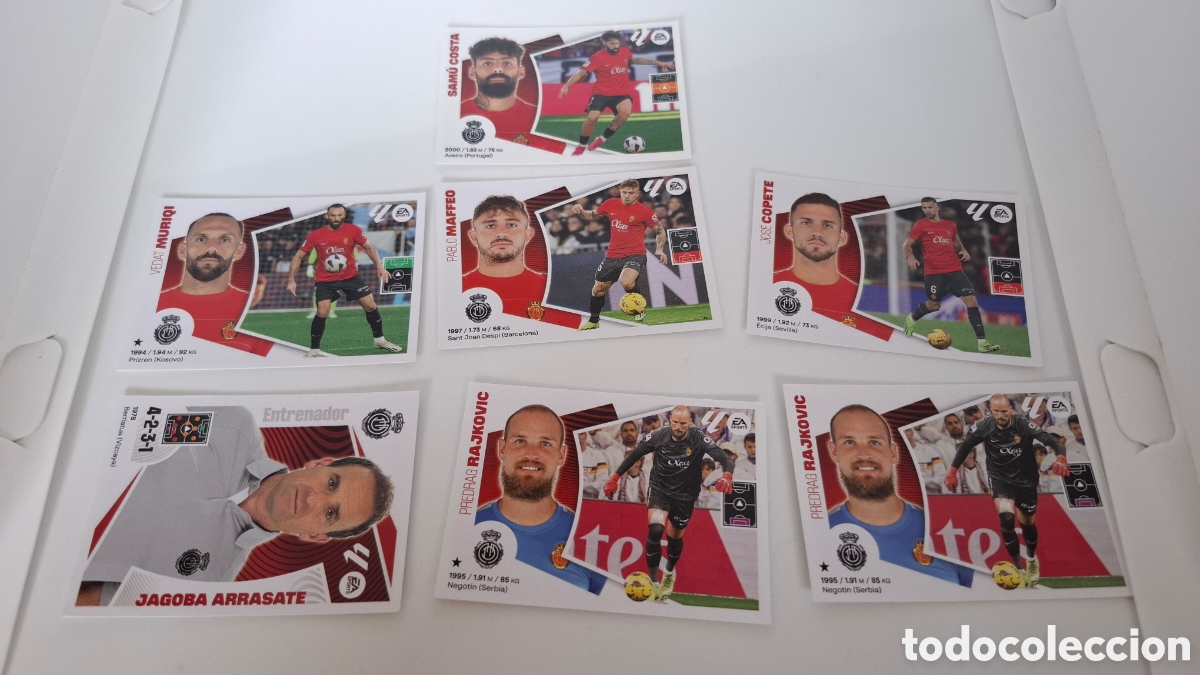 Figuras de Goma y PVC: LOTE CROMOS LIGA ESTE 2024 2025 MALLORCA SIN PEGAR