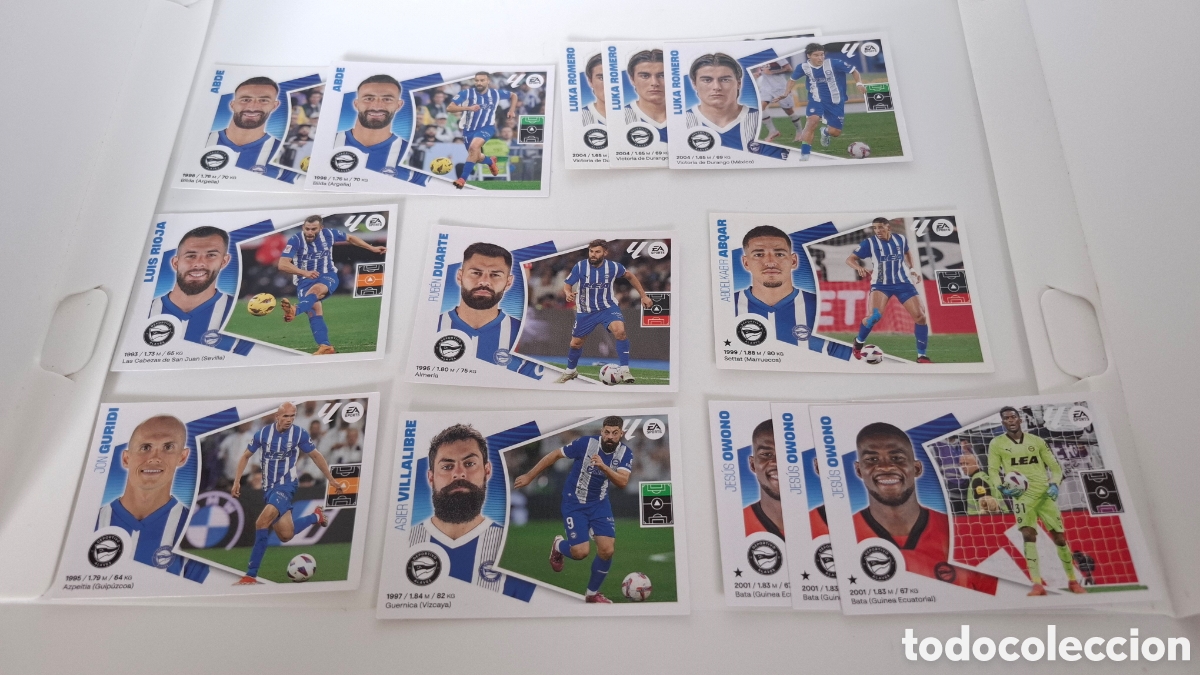 Figuras de Goma y PVC: LOTE CROMOS LIGA ESTE 2024 2025 DEPORTIVO ALAVES SIN PEGAR