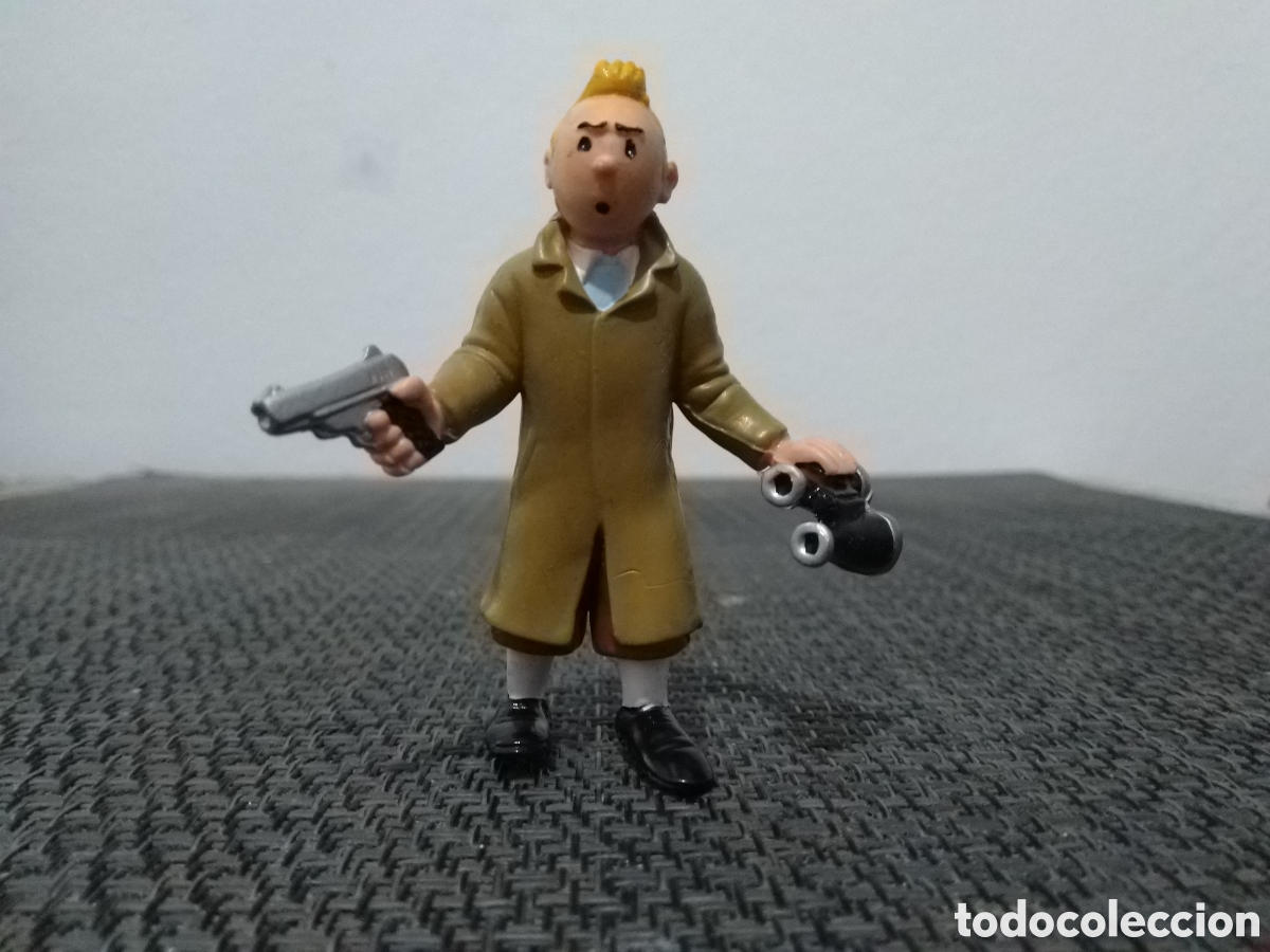 Figuras de Goma y PVC: FIGURA PVC TINTIN COMICS SPAIN HERGE / LOMBARD A&Ntilde;OS 80 ( TINTIN MILOU )GABARDINA PISTOLA PRISMATICOS